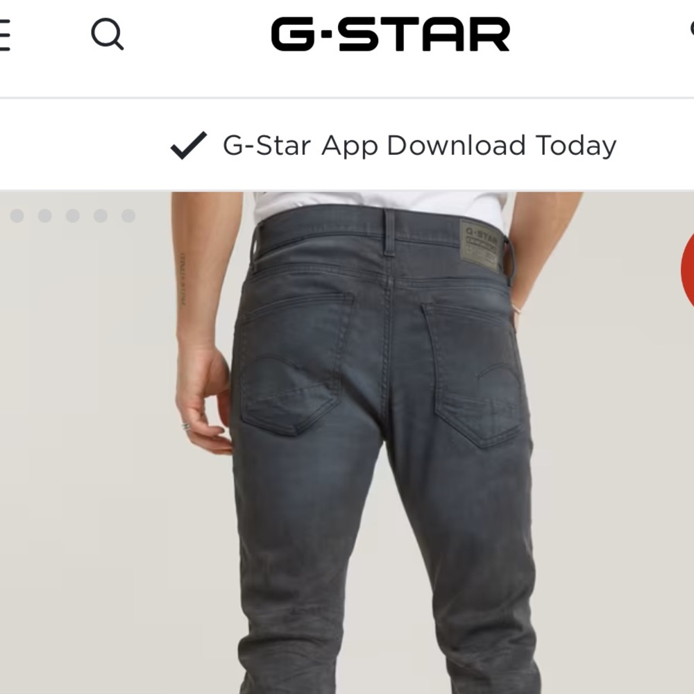 G-Star Men's Charcoal Slim Jeans - Picture 2 of 6